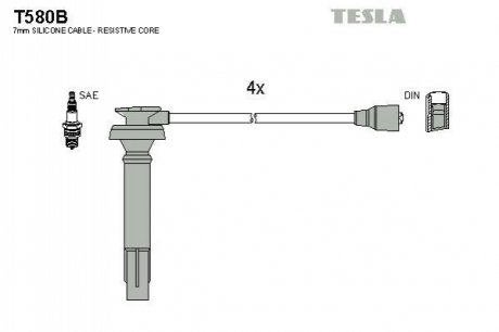 Комплект электропроводки TESLA T580B