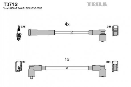 Комплект электропроводки TESLA T371S