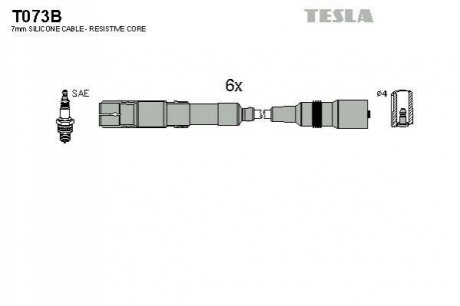 Провода зажигания, комплект TESLA T073B
