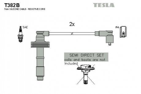 Комплект кабелів високовольтних TESLA T382B