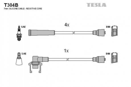 Комплект электропроводки TESLA T304B (фото 1)