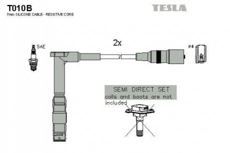 Провода зажигания, комплект TESLA T010B (фото 1)
