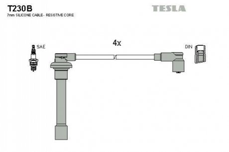 Комплект электропроводки TESLA T230B