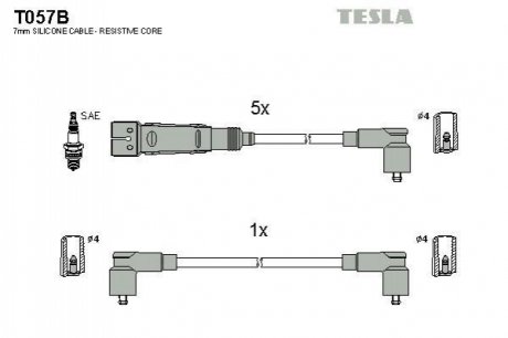 Комплект электропроводки TESLA T057B