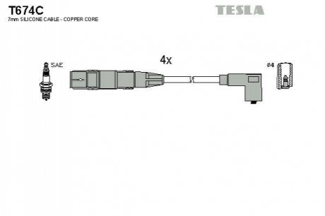 Комплект электропроводки TESLA T674C