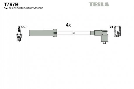 Комплект электропроводки TESLA T767B (фото 1)