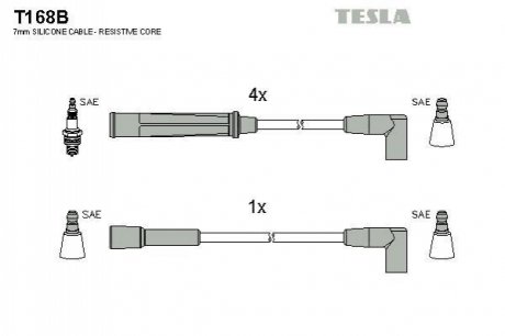 Провода зажигания, комплект TESLA T168B