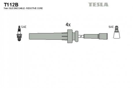 Комплект электропроводки TESLA T112B (фото 1)