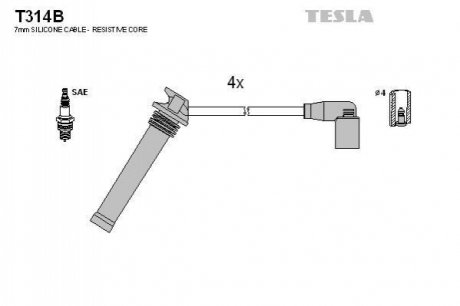 Комплект электропроводки TESLA T314B