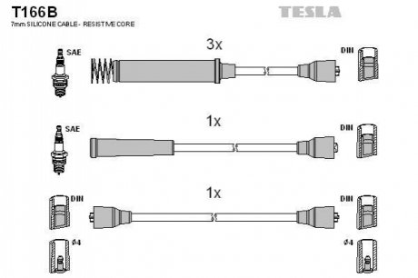 Комплект электропроводки TESLA T166B (фото 1)