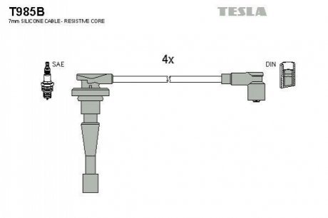 Провода высоковольтные компл. TESLA T985B (фото 1)