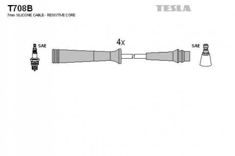Комплект электропроводки TESLA T708B
