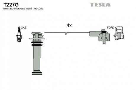 Комплект электропроводки TESLA T227G (фото 1)