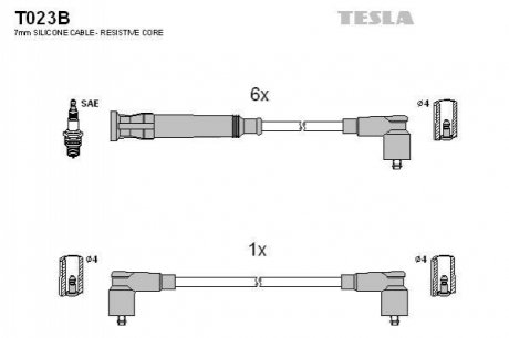 Комплект электропроводки TESLA T023B