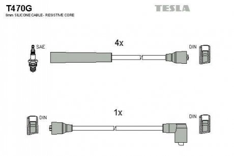 Комплект электропроводки TESLA T470G