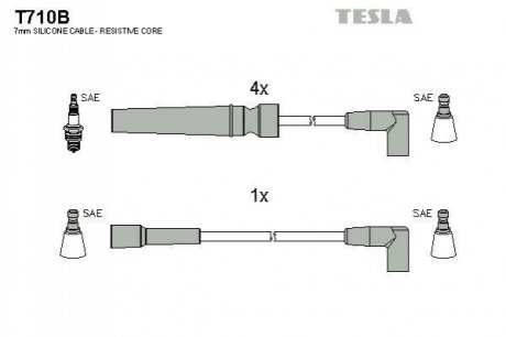 Комплект электропроводки TESLA T710B