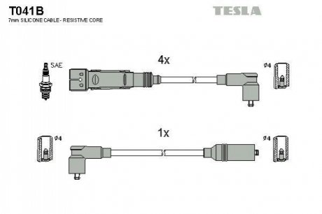 Комплект электропроводки TESLA T041B (фото 1)