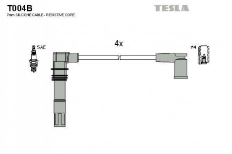 Комплект электропроводки TESLA T004B (фото 1)