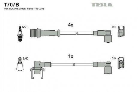 Комплект электропроводки TESLA T707B