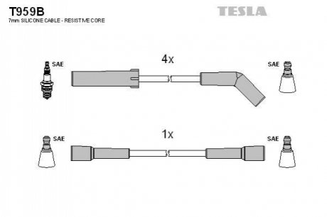 Комплект электропроводки TESLA T959B