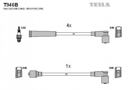 Комплект электропроводки TESLA T946B