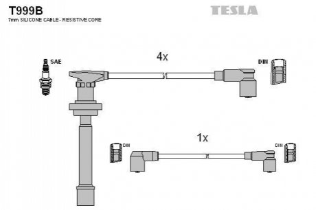 Комплект электропроводки TESLA T999B (фото 1)