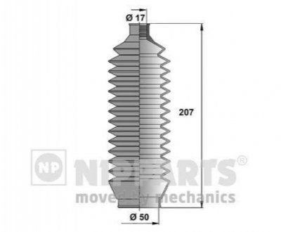 Комплект пылника, рулевое управление NIPPARTS J2845008