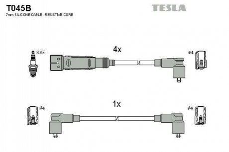 Комплект электропроводки TESLA T045B (фото 1)