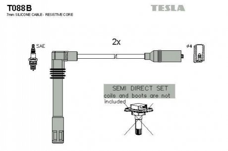 Комплект электропроводки TESLA T088B