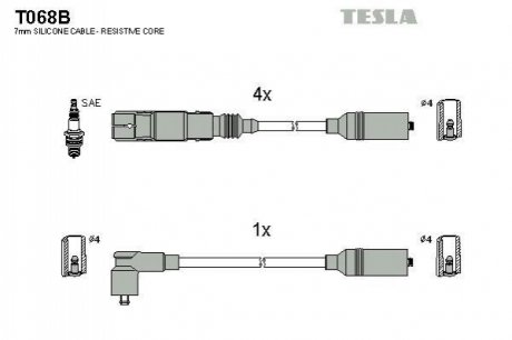 Комплект электропроводки TESLA T068B (фото 1)