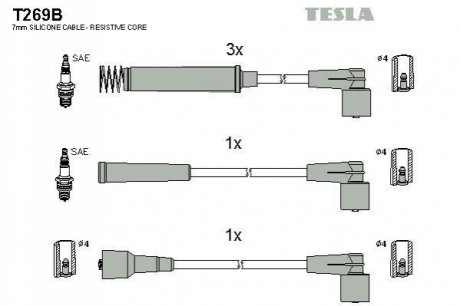 Комплект электропроводки TESLA T269B (фото 1)