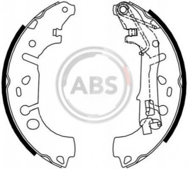 Колодка гальм. барабан. OPEL CORSA D 1.0-1.4 06-, FIAT GRANDE PUNTO 1.3-1.4 05 - задн. (вир-во ABS) A.B.S. 9215