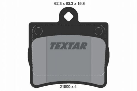 Тормозные колодки дисковые TEXTAR 2190003 (фото 1)