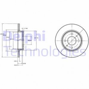 Диск тормозной (2 шт в уп) Delphi BG2466