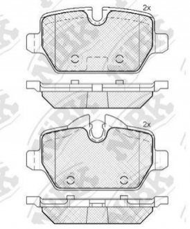 Колодки задние BMW, Cooper NiBK PN0549