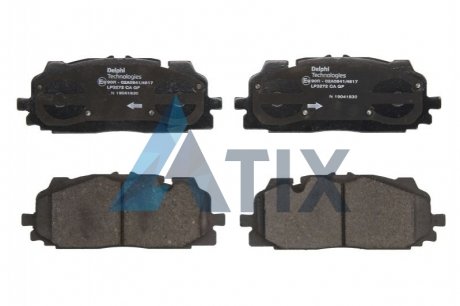 Комплект тормозных колодок передн AUDI A4 ALLROAD B9 A4 B9 A5 A6 ALLROAD C8 A6 C8 A7 A8 D5 E-TRON Q Delphi LP3272 (фото 1)