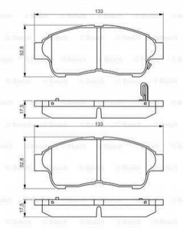 Комплект тормозных колодок BOSCH 0986495257