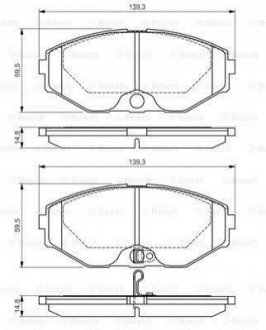 Комплект тормозных колодок BOSCH 0986495147