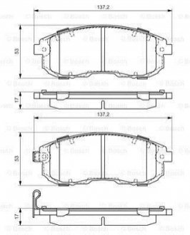 Комплект тормозных колодок BOSCH 0986494337