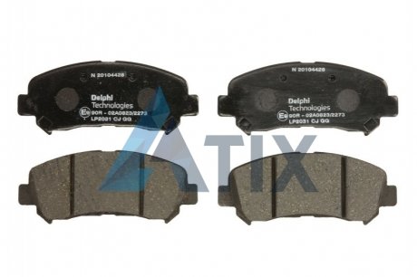 Гальмівні колодки дискові NISSAN/RENAULT Juke/Qashqai/X-Trail/Koleos F 06-14 Delphi LP2031