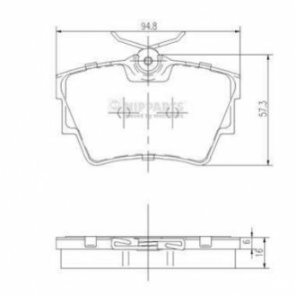 Гальмівні колодки NIPPARTS J3611047