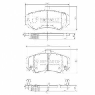 Гальмівні колодки NIPPARTS N3600544