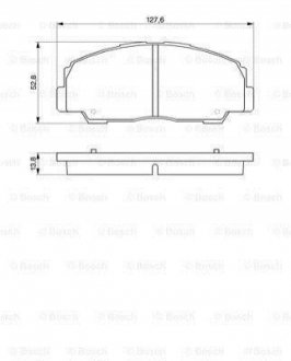 Гальмівні колодки дискові DAIHATSU Rocky/Rugger \'\'F \'\'2.2-2.8 \'\'93-02 BOSCH 0 986 424 297