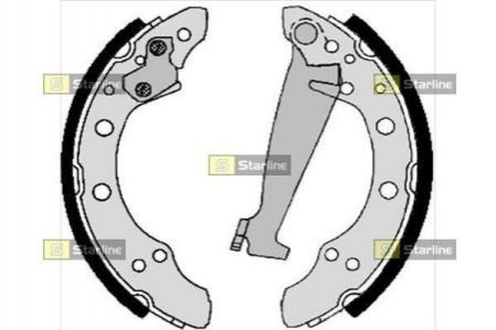 Тормозные колодки барабанные, к-кт. STARLINE BC 04100