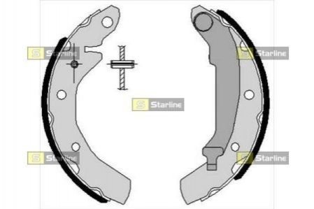 Колодки тормозные барабанные STARLINE BC 07260 (фото 1)