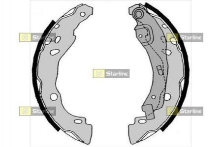 Тормозные колодки барабанные, к-кт. STARLINE BC 08630