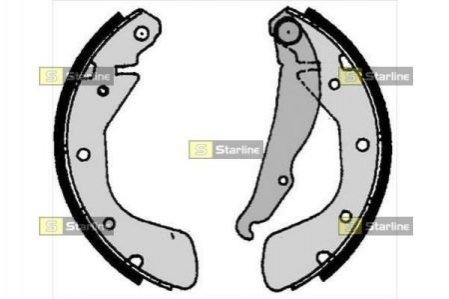 Тормозные колодки барабанные, к-кт. STARLINE BC 06800