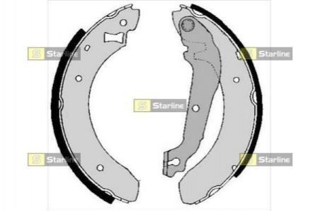 Тормозные колодки барабанные, к-кт. STARLINE BC 01380B