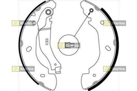 Тормозные колодки барабанные, к-кт. STARLINE BC 08580