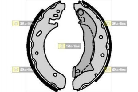Тормозные колодки барабанные, к-кт. STARLINE BC 07100